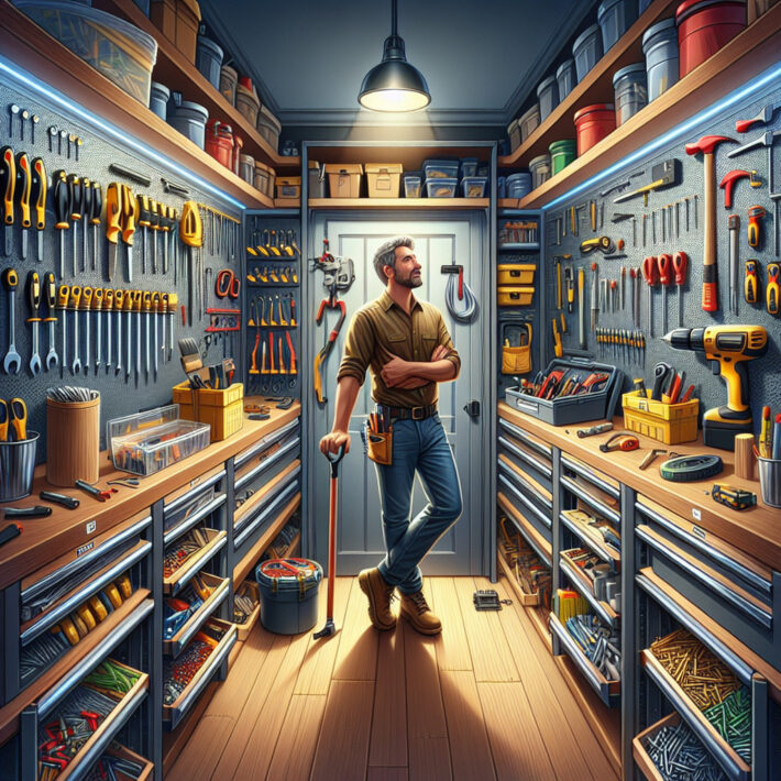 Porządki w szafie narzędziowej: systematyzacja narzędzi i akcesoriów.