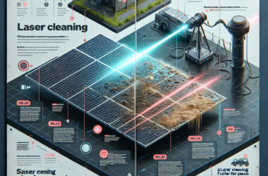 Laser cleaning for removing contaminants from solar panels