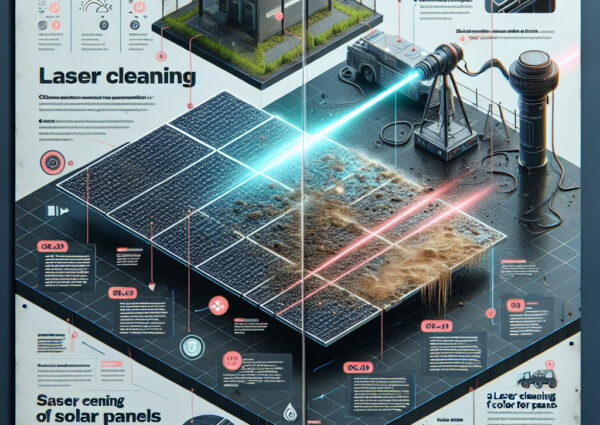 Laser cleaning for removing contaminants from solar panels