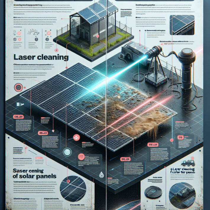 Laser cleaning for removing contaminants from solar panels